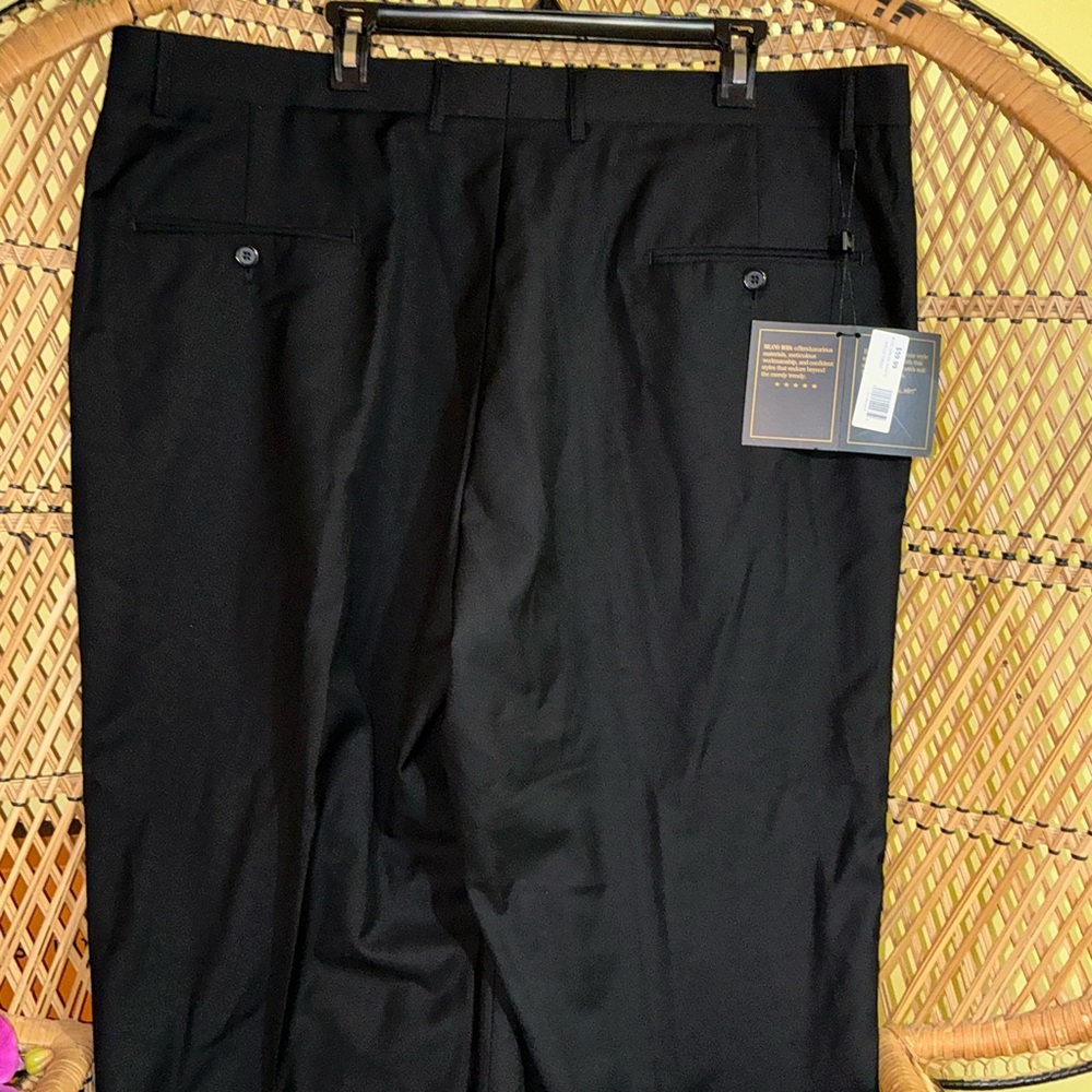 Milano Moda Men’s Dress Pants Black 44/34 - Picture 11 of 16